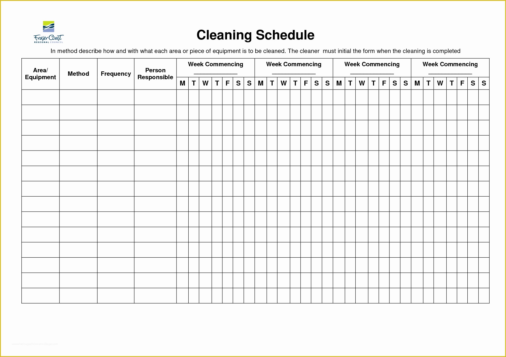 Free Printable Cleaning Schedule Template Of 8 Best Of Restroom Cleaning Schedule Printable
