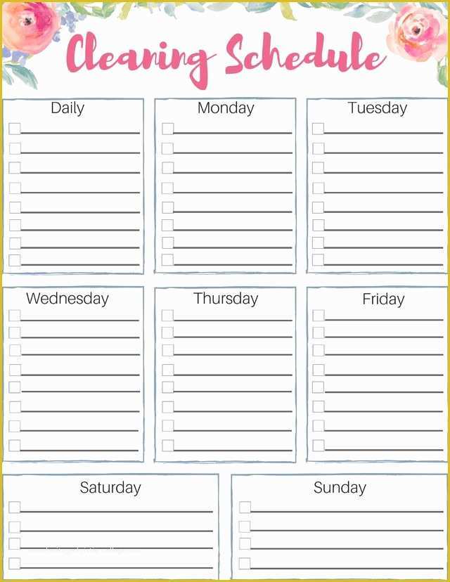 Free Printable Cleaning Schedule Template Of Best 25 Cleaning Schedule Printable Ideas On Pinterest