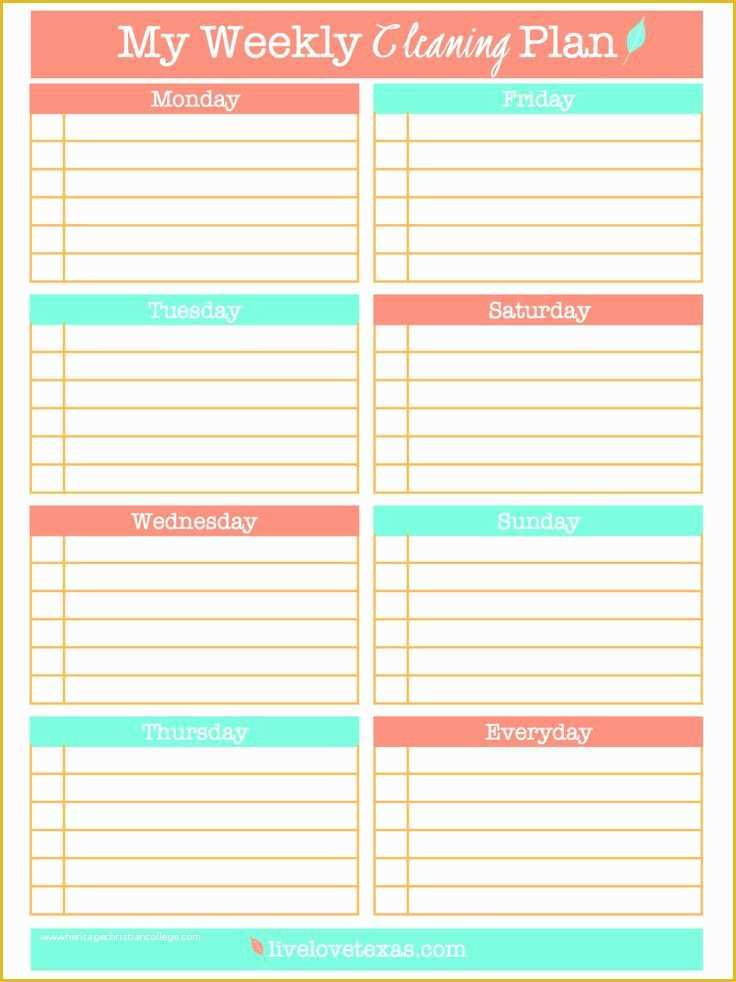 Free Printable Cleaning Schedule Template Of Best 25 Cleaning Schedule Printable Ideas On Pinterest