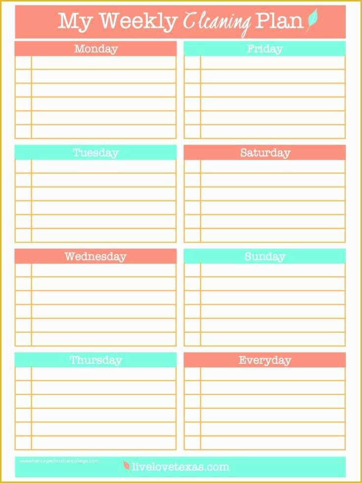 Free Printable Cleaning Schedule Template Of Best 25 Cleaning Schedule Printable Ideas On Pinterest