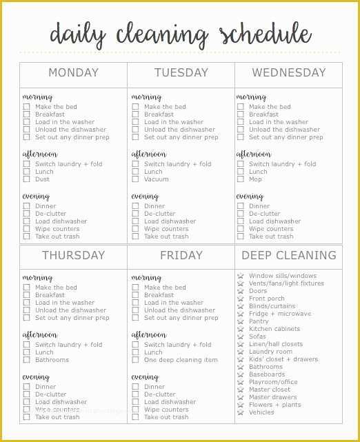 Free Printable Cleaning Schedule Template Of Best Of 2015 Free Cleaning Printables Announcement