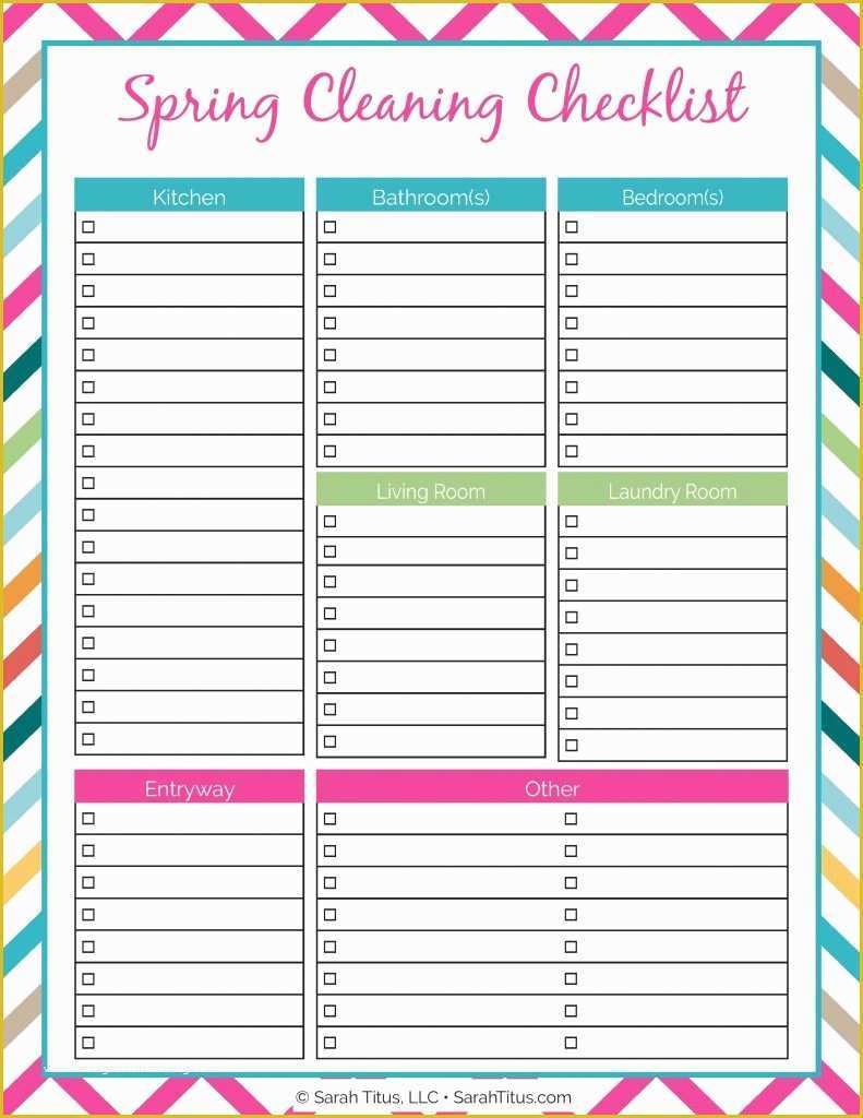 Free Printable Cleaning Schedule Template Of Cleaning Binder Spring Cleaning Checklist Sarah Titus