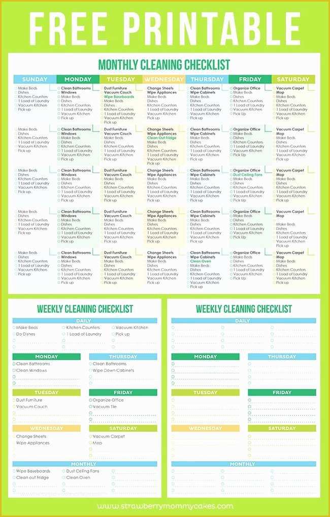 Free Printable Cleaning Schedule Template Of Free Printable Cleaning Schedule to Help You Maintain A