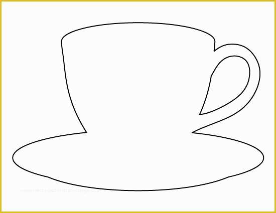 Free Printable Coffee Mug Template Of Coffee Cup Pattern Use the Printable Outline for Crafts