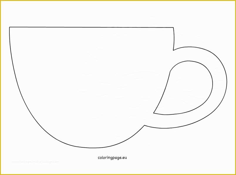 Free Printable Coffee Mug Template Of Coffee Cup Template – Coloring Page