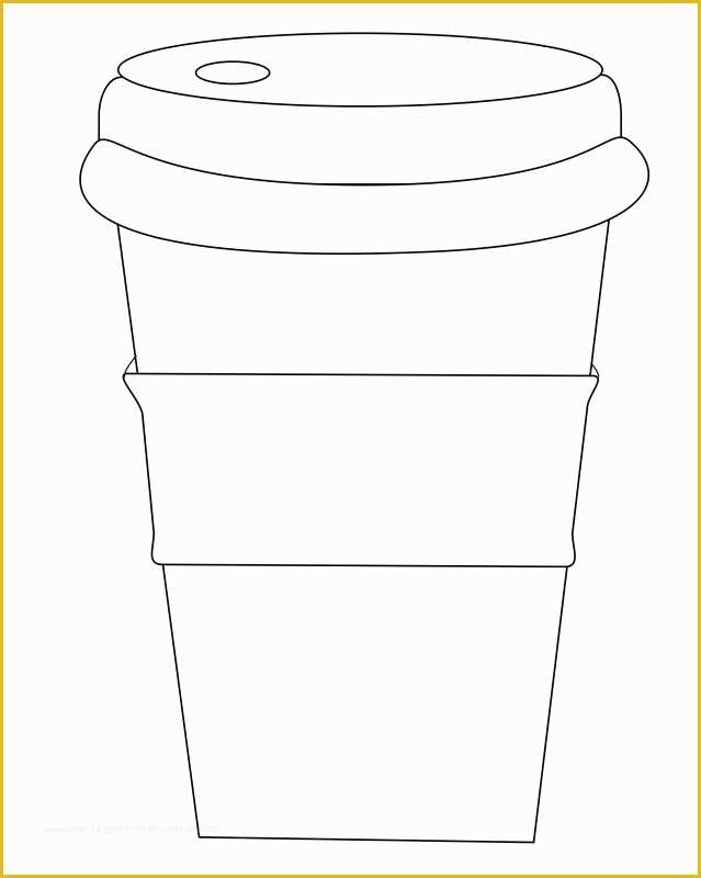 Free Printable Coffee Mug Template Of Coffee Cup with Sleeve Use "circle Words" to Decorate