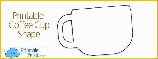 Free Printable Coffee Mug Template Of Free Printable Coffee Cup Stencils — Printable Treats