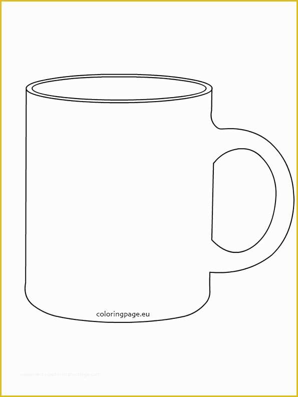 Free Printable Coffee Mug Template Of Mug Clipart Template Pencil and In Color Mug Clipart