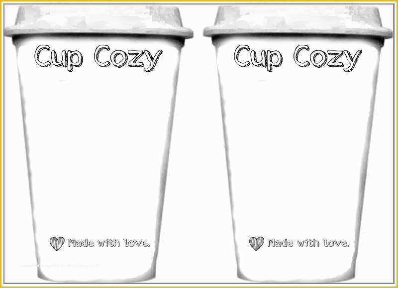 Free Printable Coffee Mug Template Of Super Simple Cup Cozy and Template Frogging Along