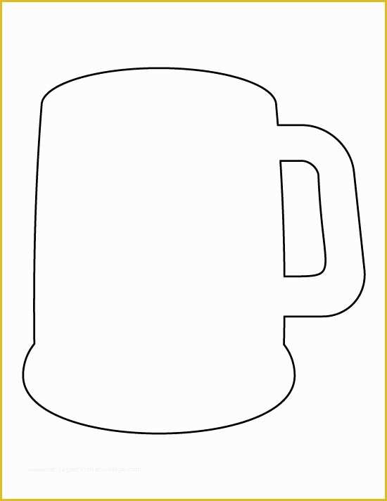 Free Printable Coffee Mug Template Of Templates Clipart Mug Pencil and In Color Templates