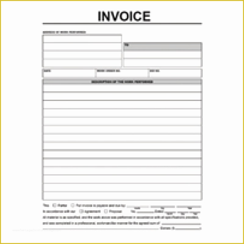 Free Printable Construction Invoice Template Of Blank Invoice To Print