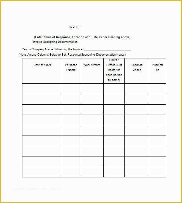 Free Printable Construction Invoice Template Of Free Contractor Invoice Templates