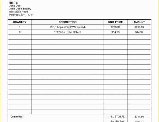 Free Printable Construction Invoice Template Of Invoice Free Template Invoice Template Ideas