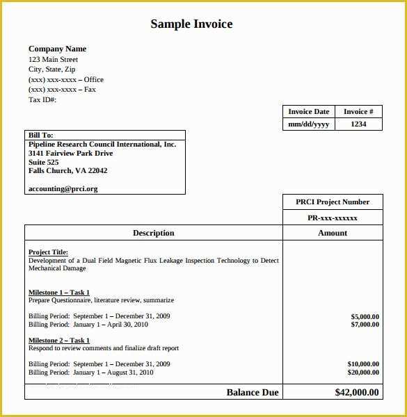 Free Printable Construction Invoice Template Of Sample Contractor