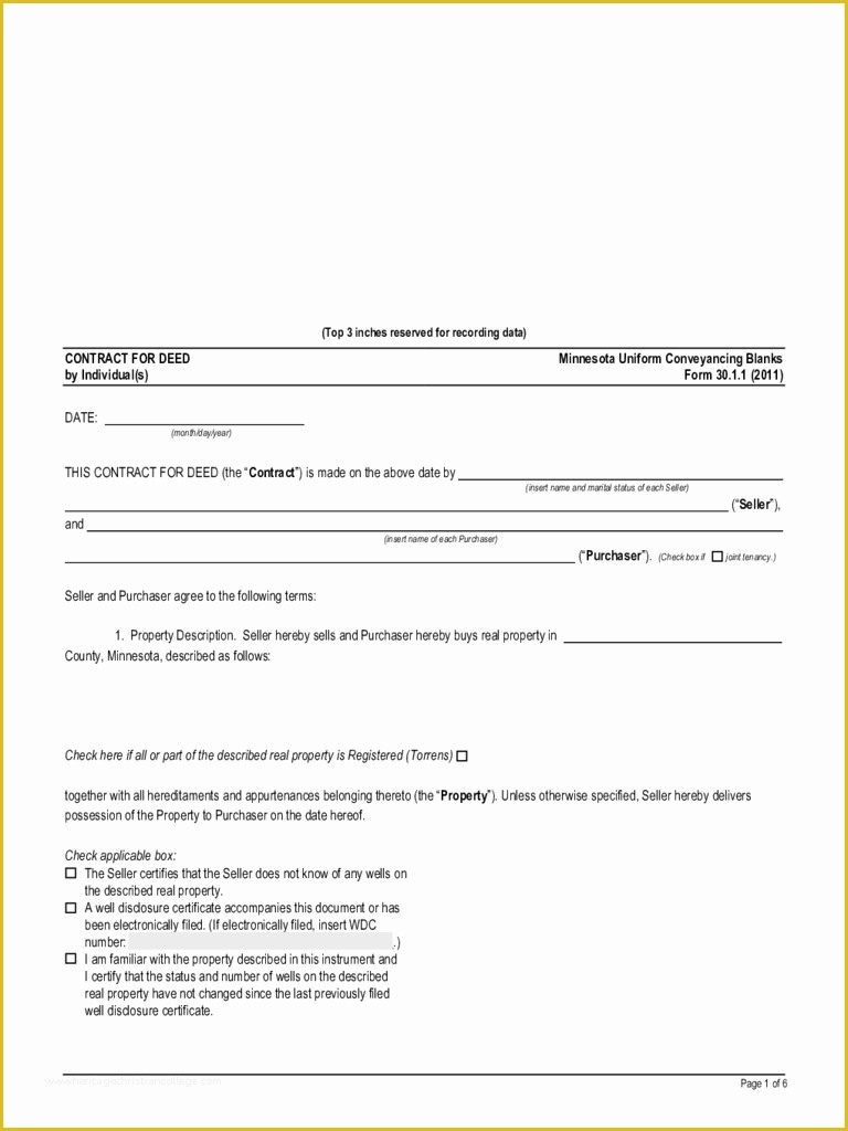 Free Printable Contract for Deed Template Of Contract for Deed form 5 Free Templates In Pdf Word