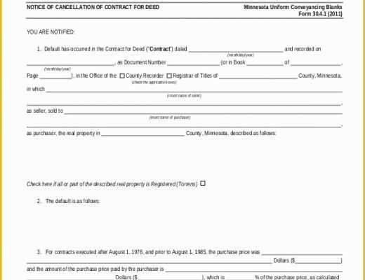 Free Printable Contract for Deed Template Of Contract for Deed Template Minnesota Templates Resume