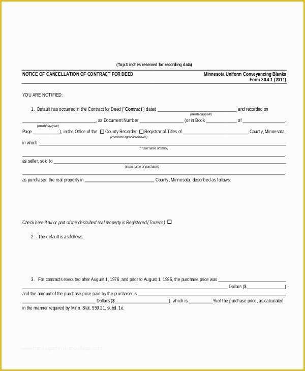 51 Free Printable Contract for Deed Template