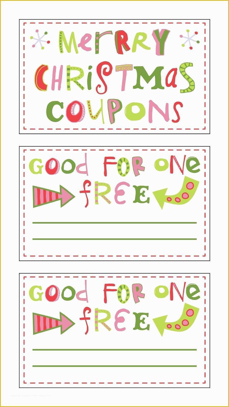 Free Printable Coupon Templates Of Free Printable Christmas Coupons Fontaholic