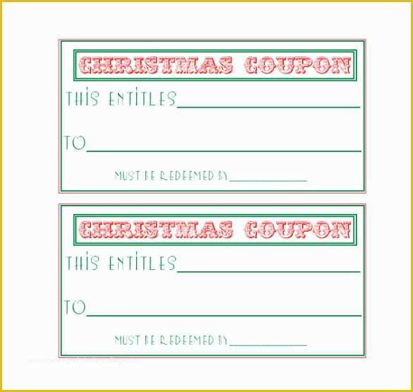 Free Printable Coupon Templates Of Homemade Coupon Templates – 23 Free Pdf format Download