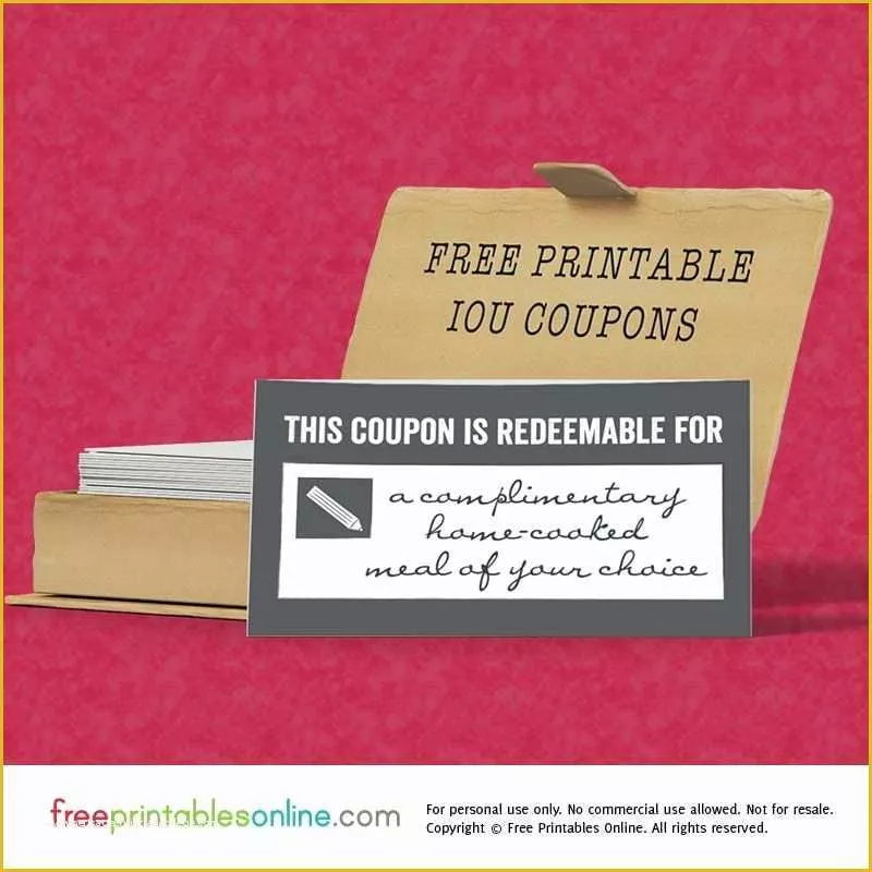 Free Printable Coupon Templates Of This Free Printable Template is A Simple Iou Coupon that