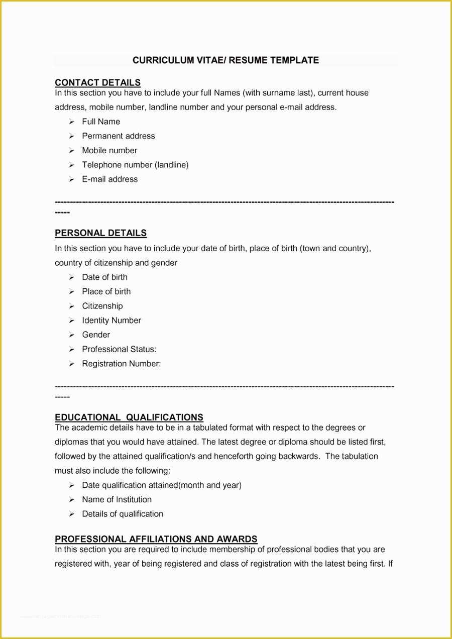 free-printable-curriculum-vitae-template-of-48-great-curriculum-vitae