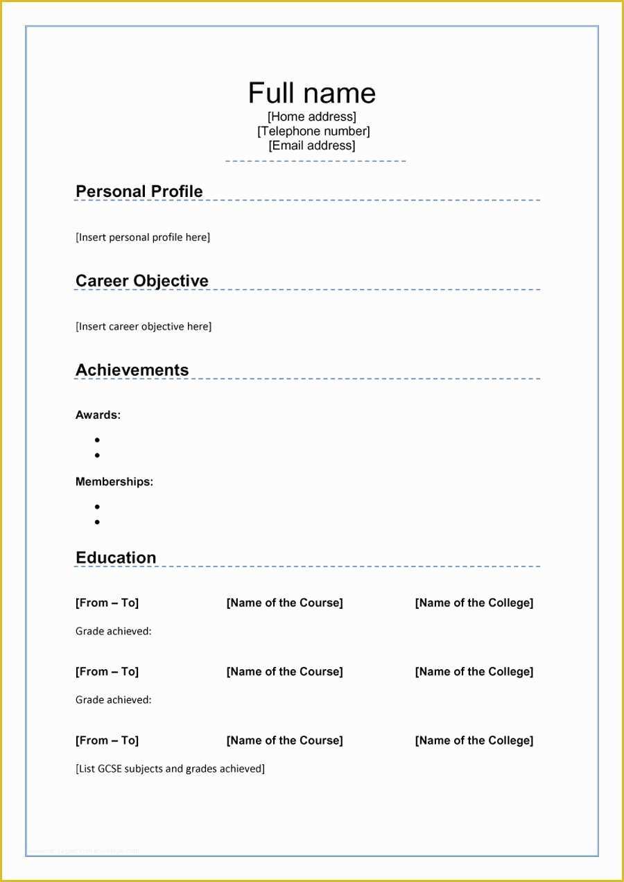 Free Printable Curriculum Vitae Template Of 48 Great Curriculum Vitae Templates & Examples Template Lab