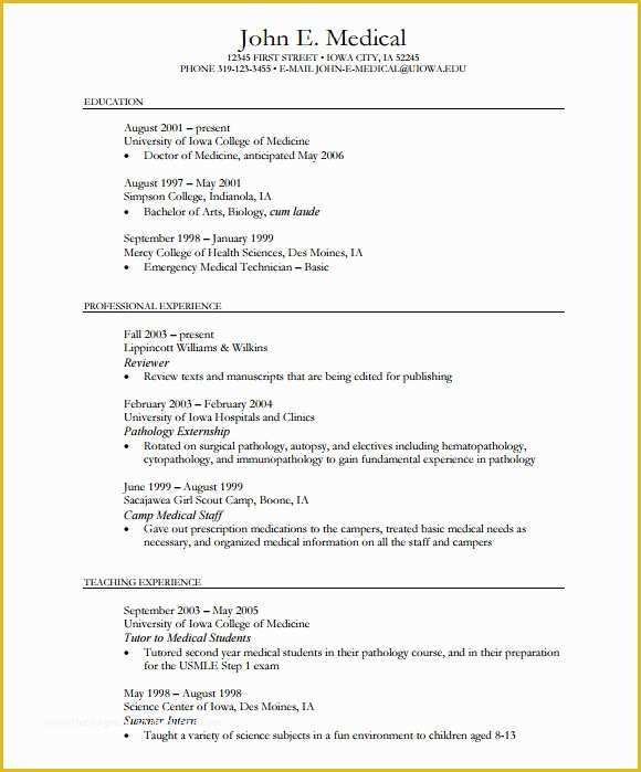 Free Printable Curriculum Vitae Template Of Sample Professional Cv 8 Download Free Documents In Pdf