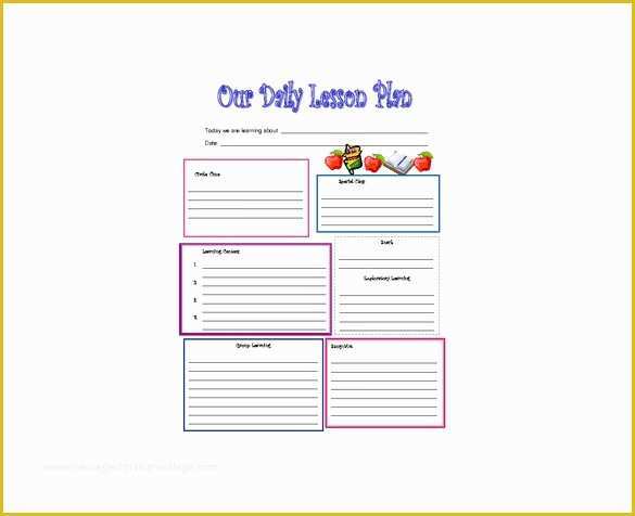Free Printable Daily Lesson Plan Template Of Daily Lesson Plan Template 14 Free Pdf Word format
