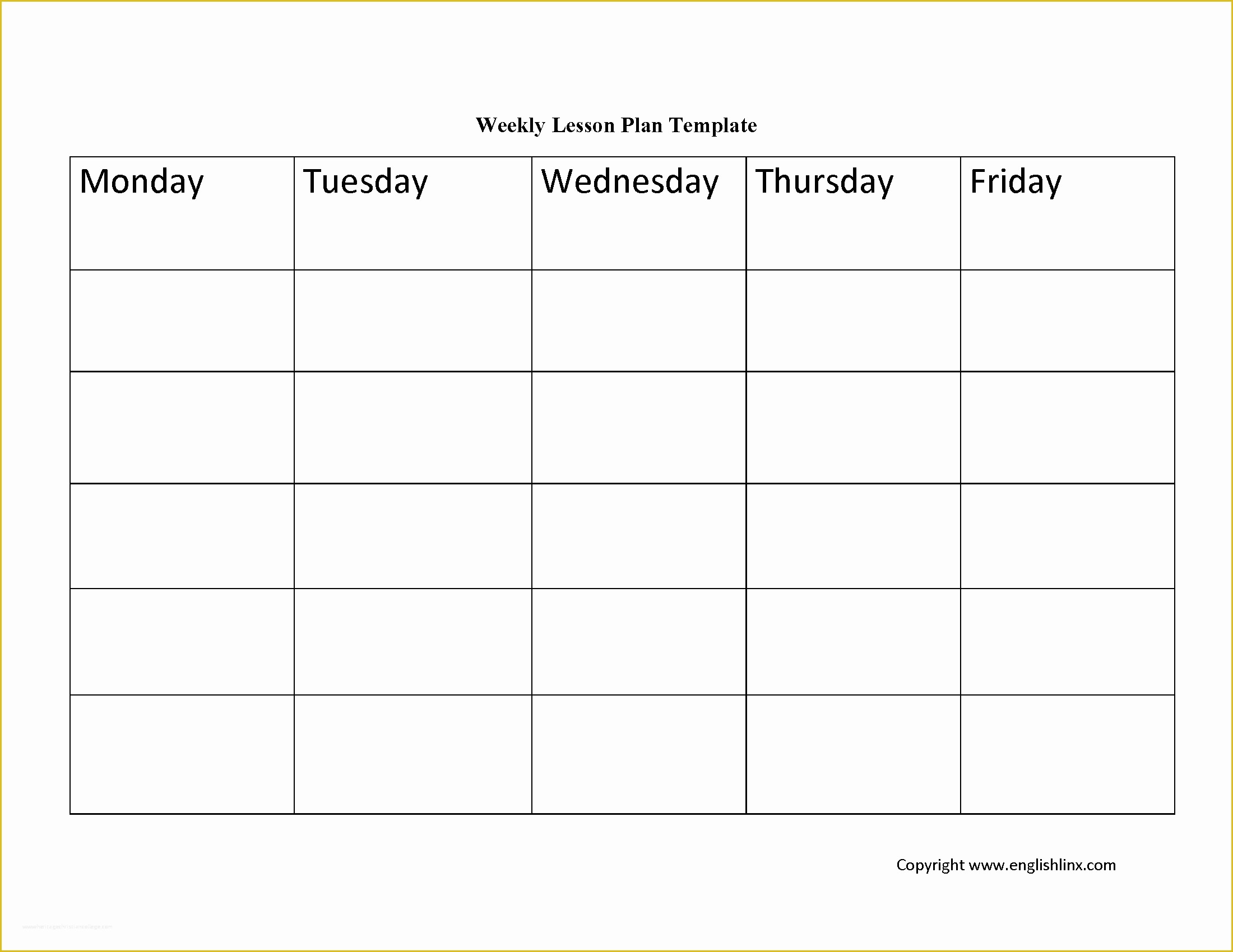 Free Printable Daily Lesson Plan Template Of Lesson Plan Template