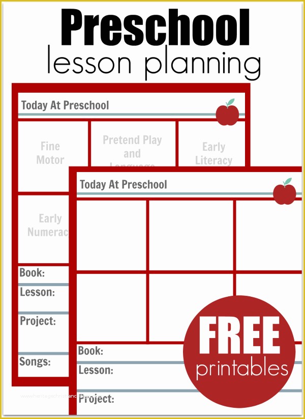 Free Printable Daily Lesson Plan Template Of Preschool Lesson Planning Template Free Printables No