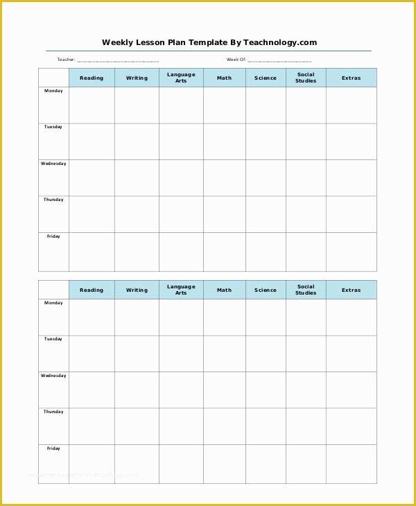 Free Printable Daily Lesson Plan Template Of Printable Lesson Plan 7 Free Word Pdf Documents