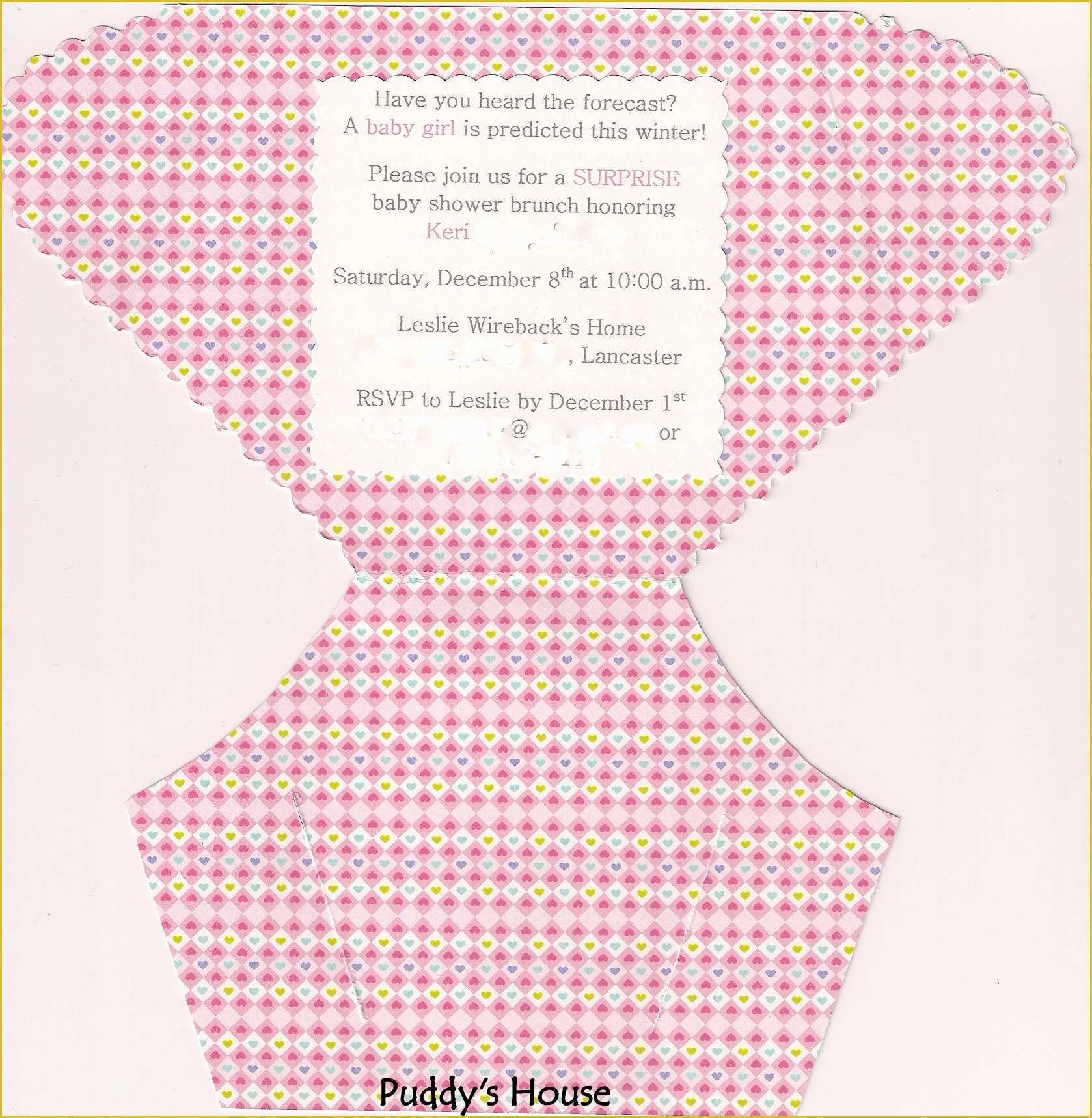 Free Printable Diaper Invitation Template Of Diy Diaper Invitation – Puddy S House
