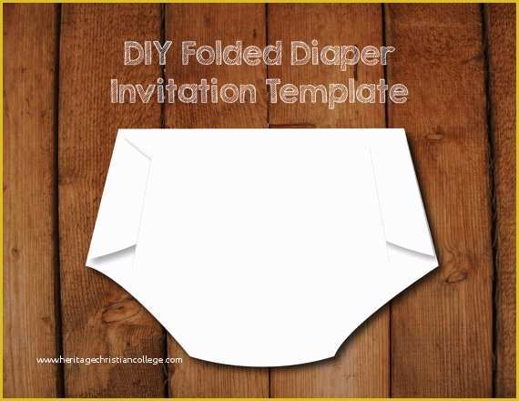 Free Printable Diaper Invitation Template Of Folded Diaper Invitation Diy Template with Instructions How