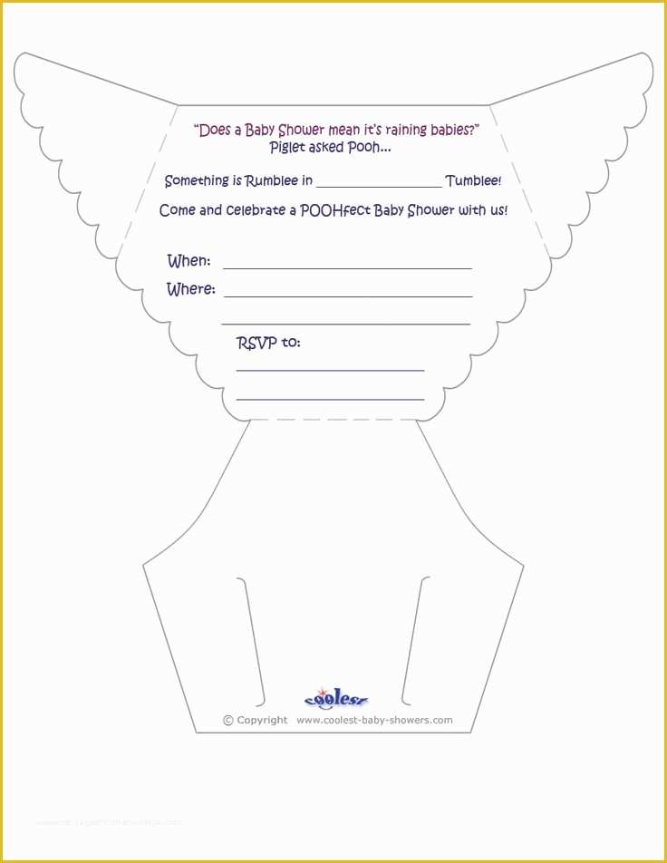 Free Printable Diaper Party Invitation Templates Of Diaper Template Baby Shower Favors Pinterest