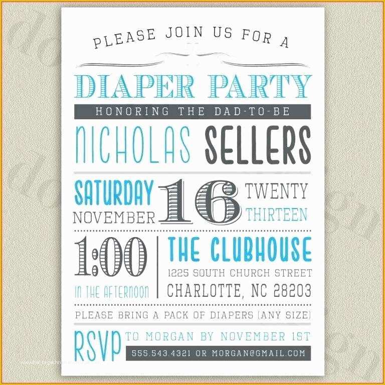 Free Printable Diaper Invitations