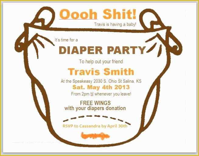 Free Printable Diaper Party Invitation Templates Of Printable Diaper Invitations