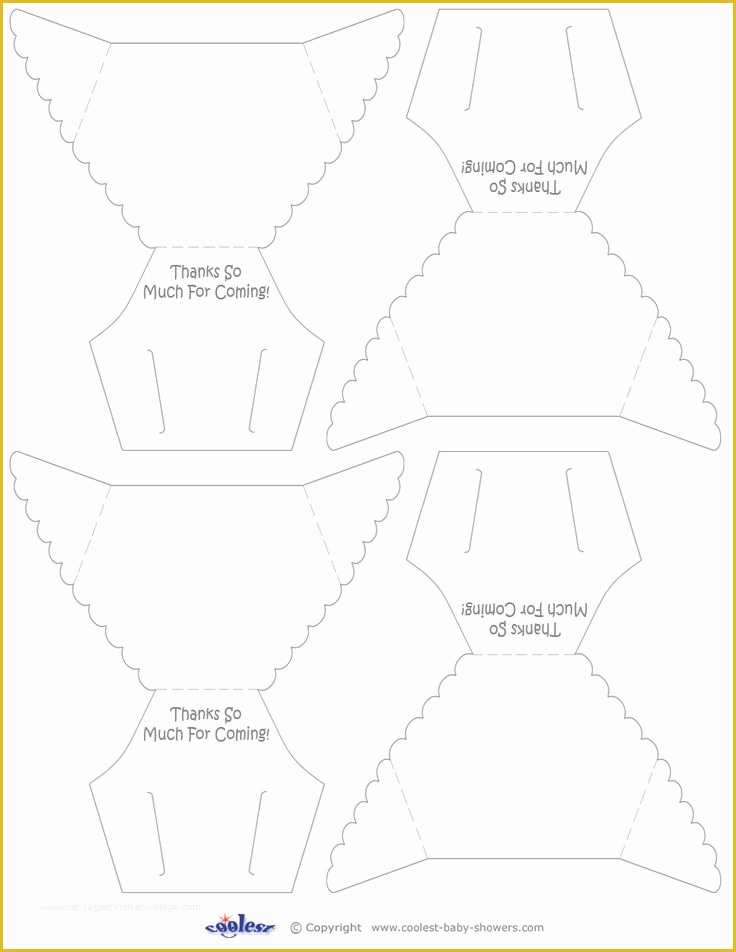 Free Printable Diaper Party Invitation Templates Of Printable Small Diaper Thank You Cards Coolest Free