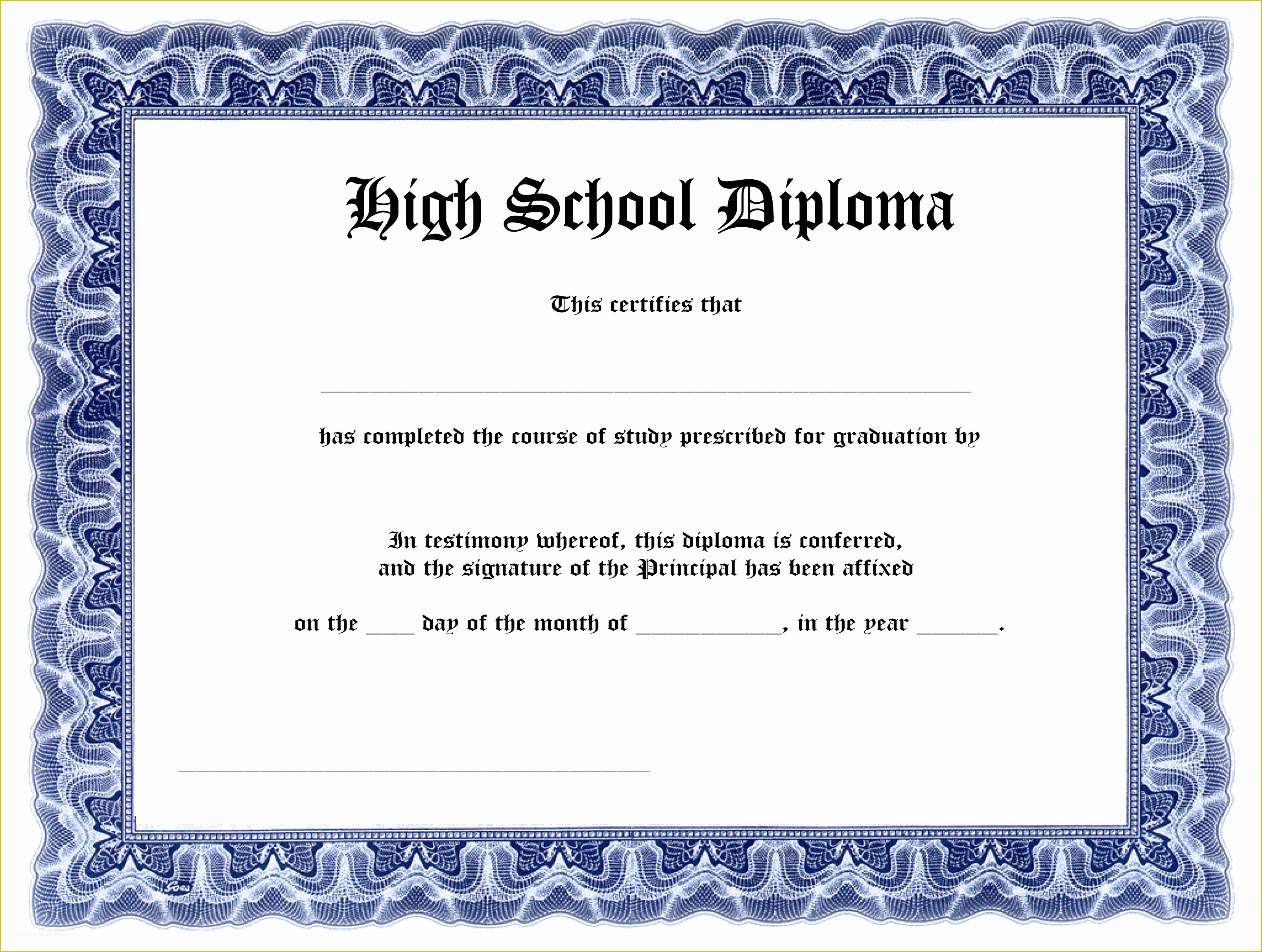 Free Printable Diploma Template Of 7 Best Of Free Printable Blank Diploma Template