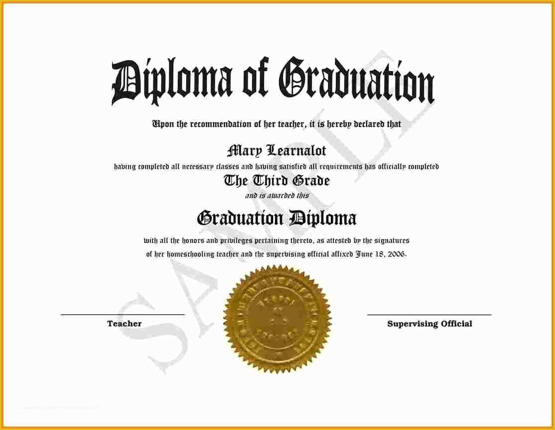 Free Printable Diploma Template Of Certificate Free Printable Graduation Certificate