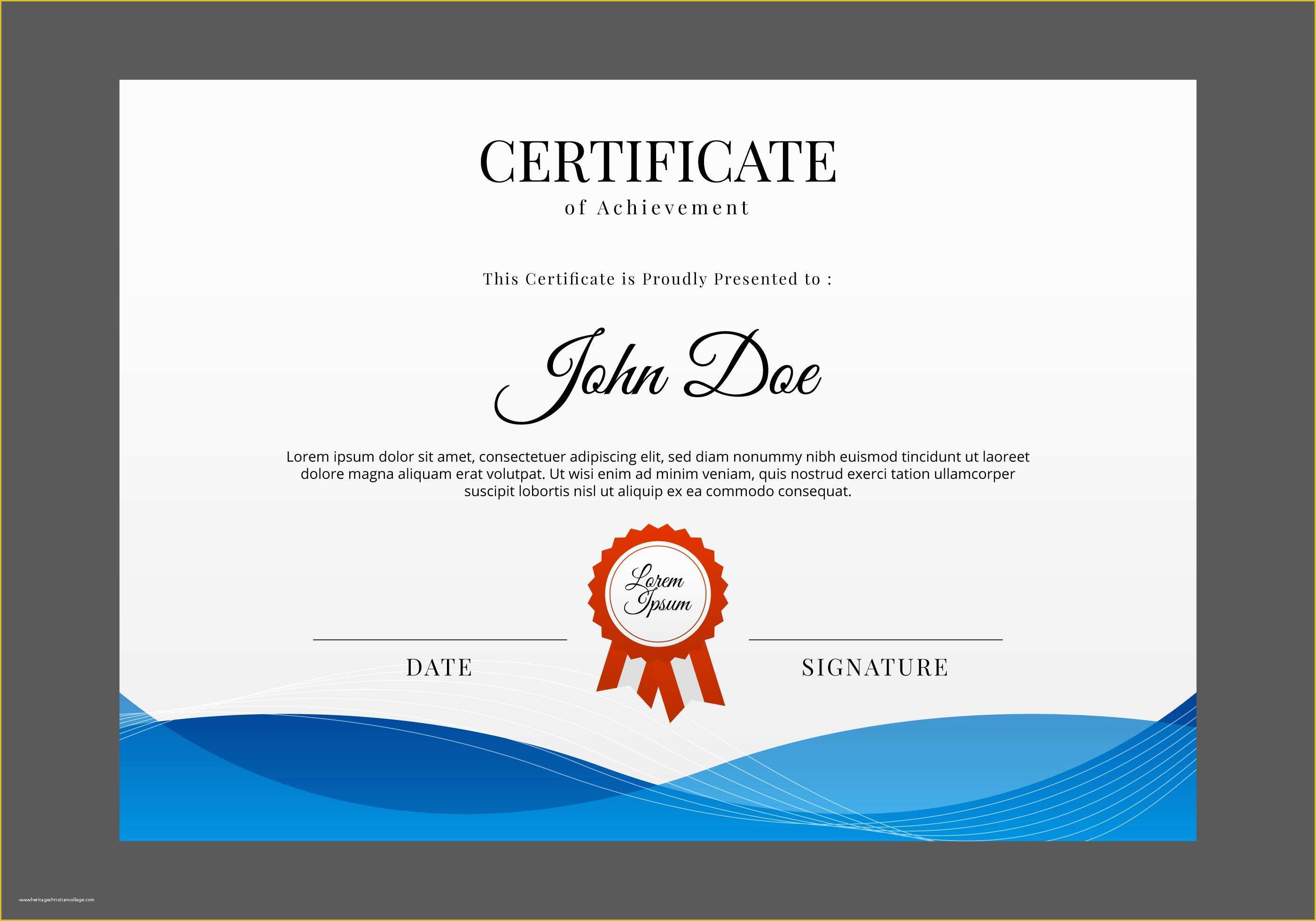 Free Printable Diploma Template Of Certificate Template Free Vector Art Free Downloads