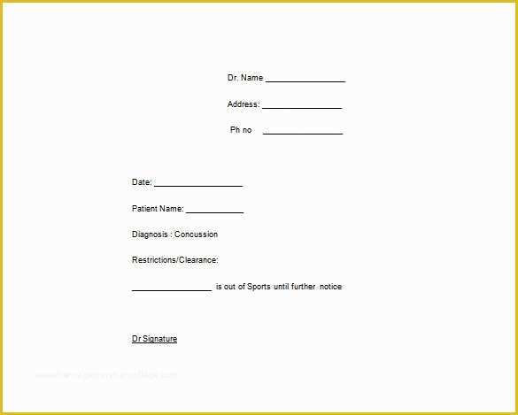 Free Printable Doctors Notes Templates Of 12 Doctors Note Templates Pdf Doc