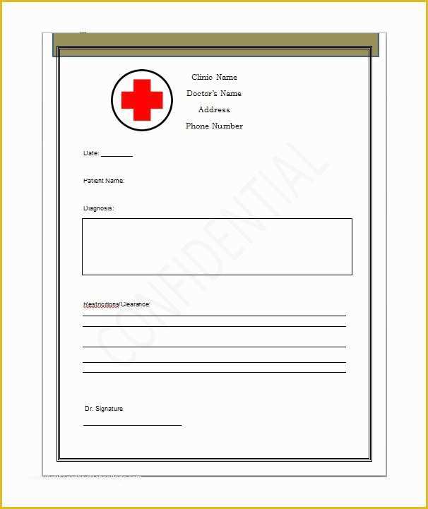 Free Printable Doctors Notes Templates Of 27 Free Doctor Note Excuse Templates Free Template