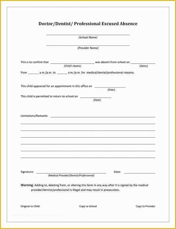 Free Printable Doctors Notes Templates Of 42 Fake Doctor S Note Templates for School & Work