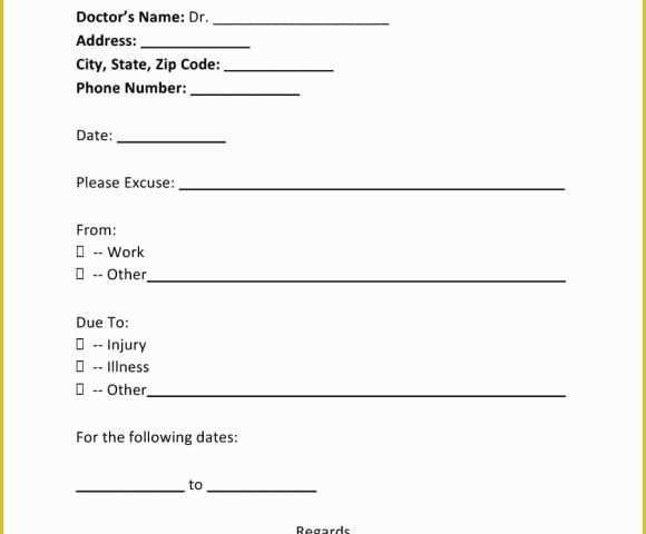 Free Printable Doctors Notes Templates Of 42 Fake Doctor S Note Templates for School &amp; Work