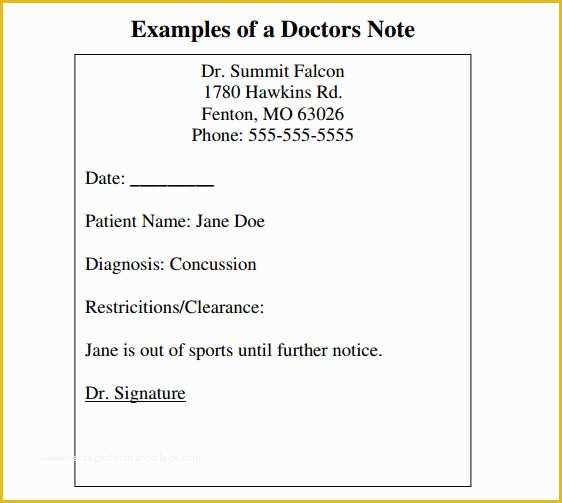 Free Printable Doctors Notes Templates Of 8 Best Of Blank Printable Doctor Note Pdf Fake