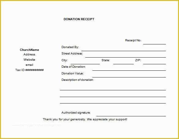 Free Printable Donation Receipt Template Of 10 Donation Receipt Templates Doc Pdf