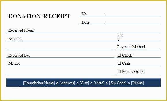 Free Printable Donation Receipt Template Of 22 Blank Receipt Template – Free Samples Examples format