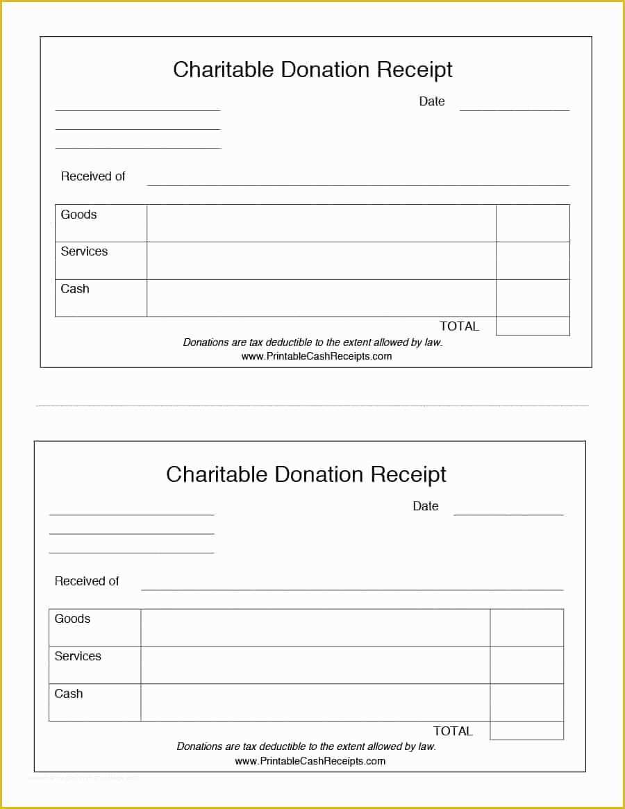 Free Printable Donation Receipt Template Of 40 Donation Receipt Templates &amp; Letters [goodwill Non Profit]
