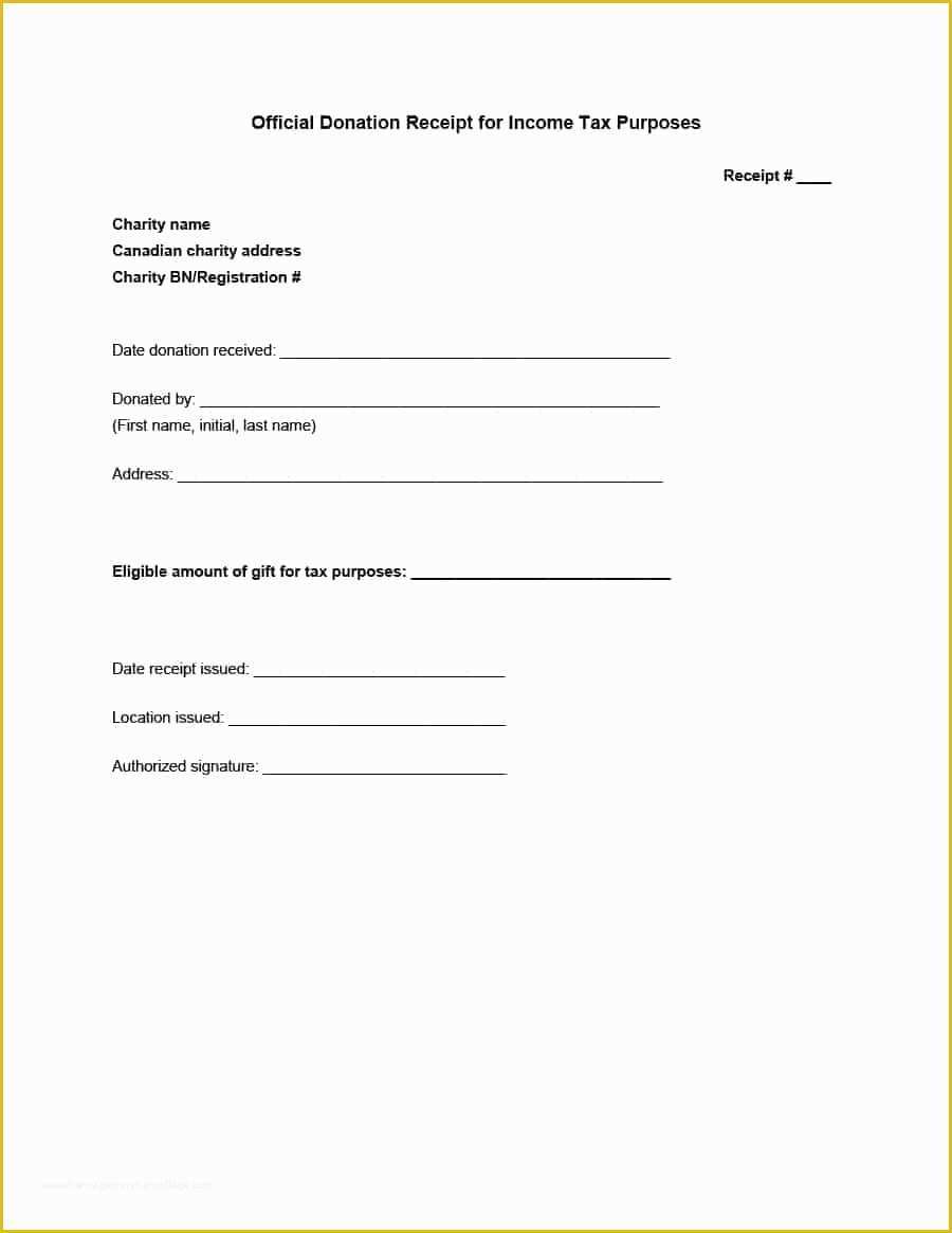 Free Printable Donation Receipt Template Of 40 Donation Receipt Templates & Letters [goodwill Non Profit]