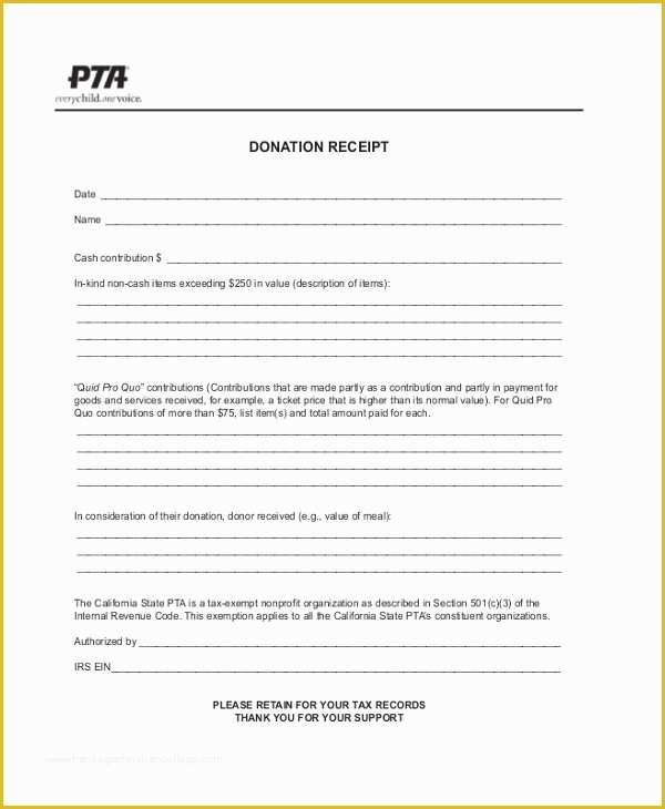 Free Printable Donation Receipt Template Of Sample Printable Receipt form 10 Free Documents In Pdf